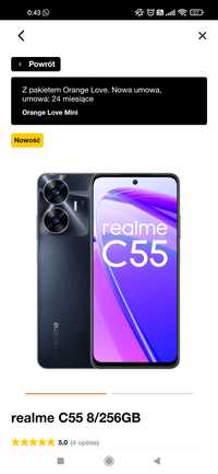 Smartfon Realme C55 3GB ram, 64GB