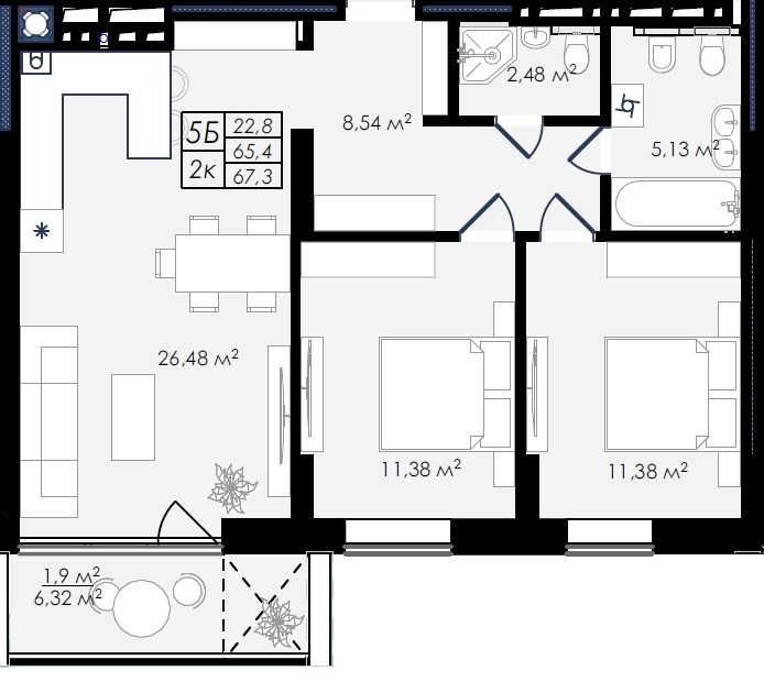 Продаж 2 кім. квартири в новобудові вул. Стрийська 121-Б, ЖК Простір