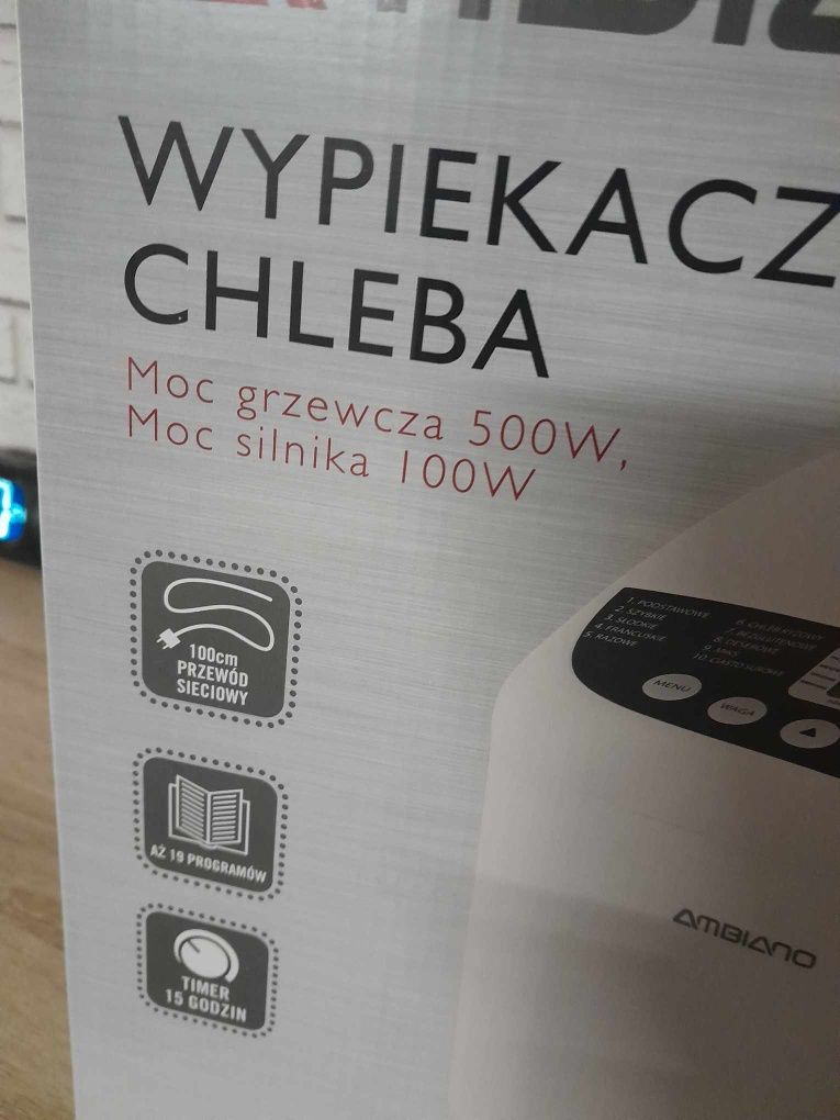 Wypiekacz do chleba ambiano na gwarancji