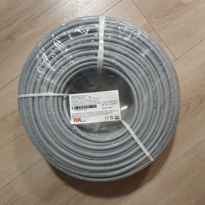 Kabel 3x1,5 mm linka 100 metrów okrągła izolacja