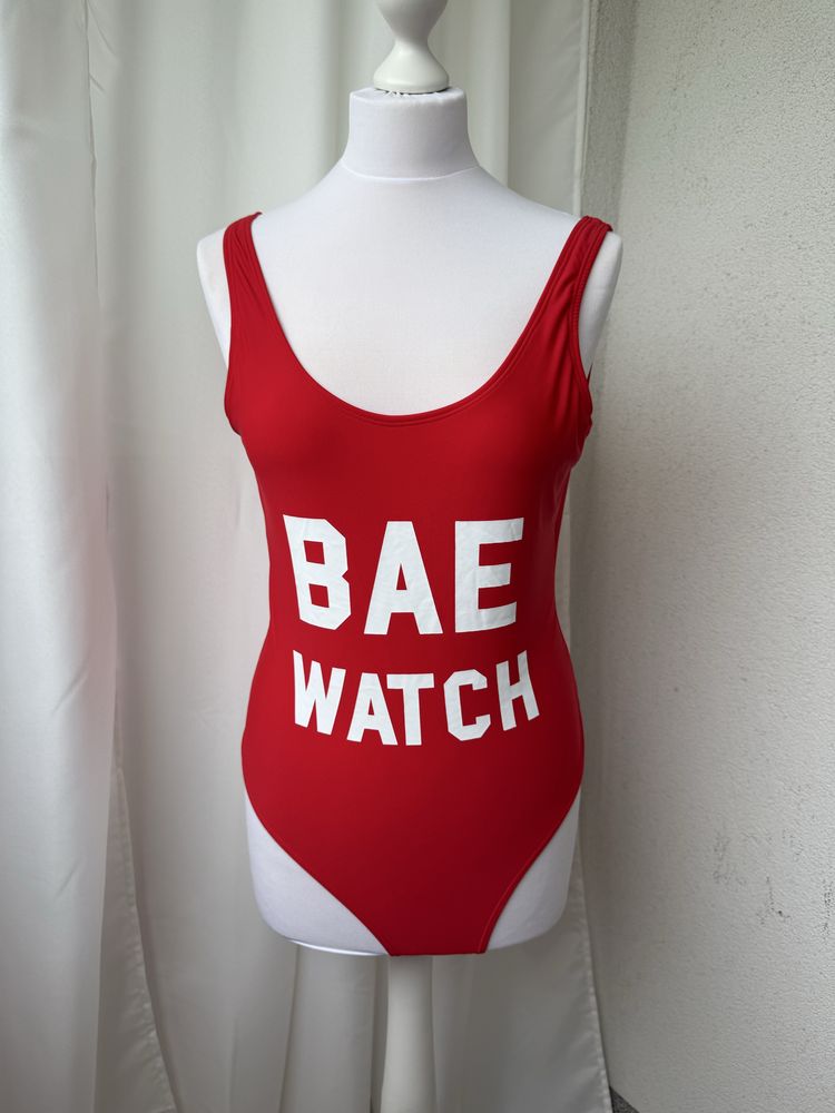 Strój kąpielowy jednoczęściowy czerwony Bae Watch