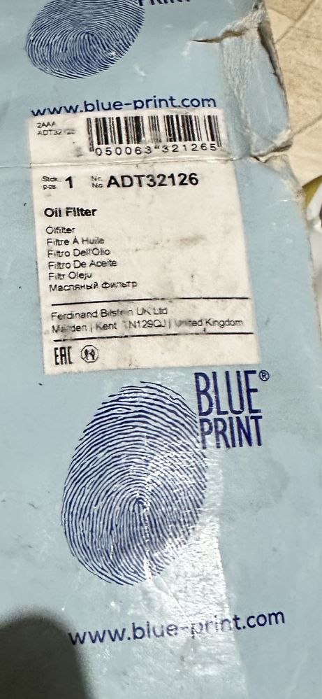 Масленный Фильтр  Blue Print ADT32126