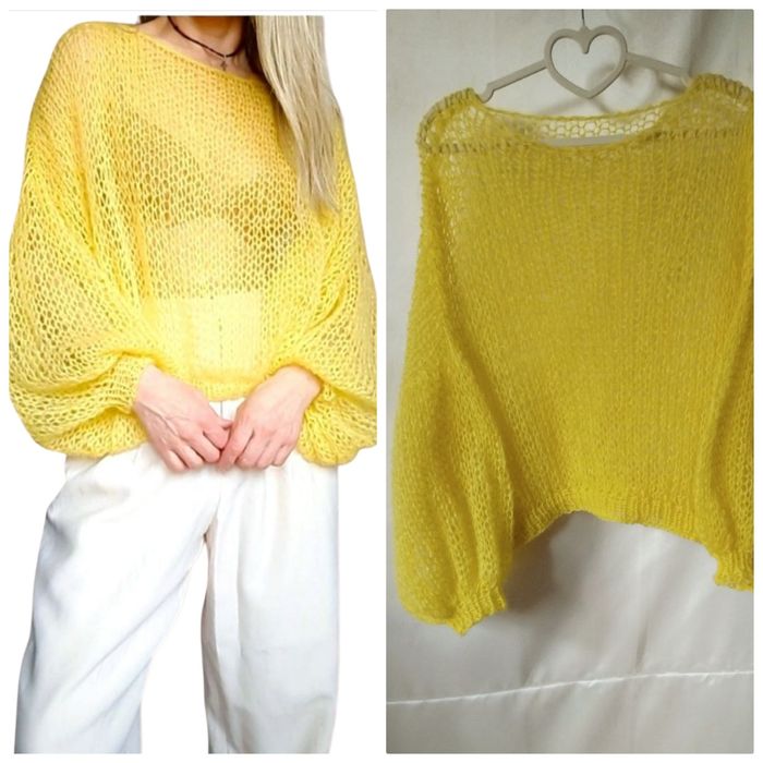 Джемпер паутинка мохер