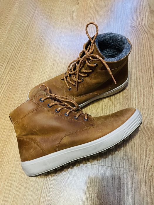 Теплі шкіряні зимові кросівки черевики ОРИГІНАЛ Ecco 27,5 см