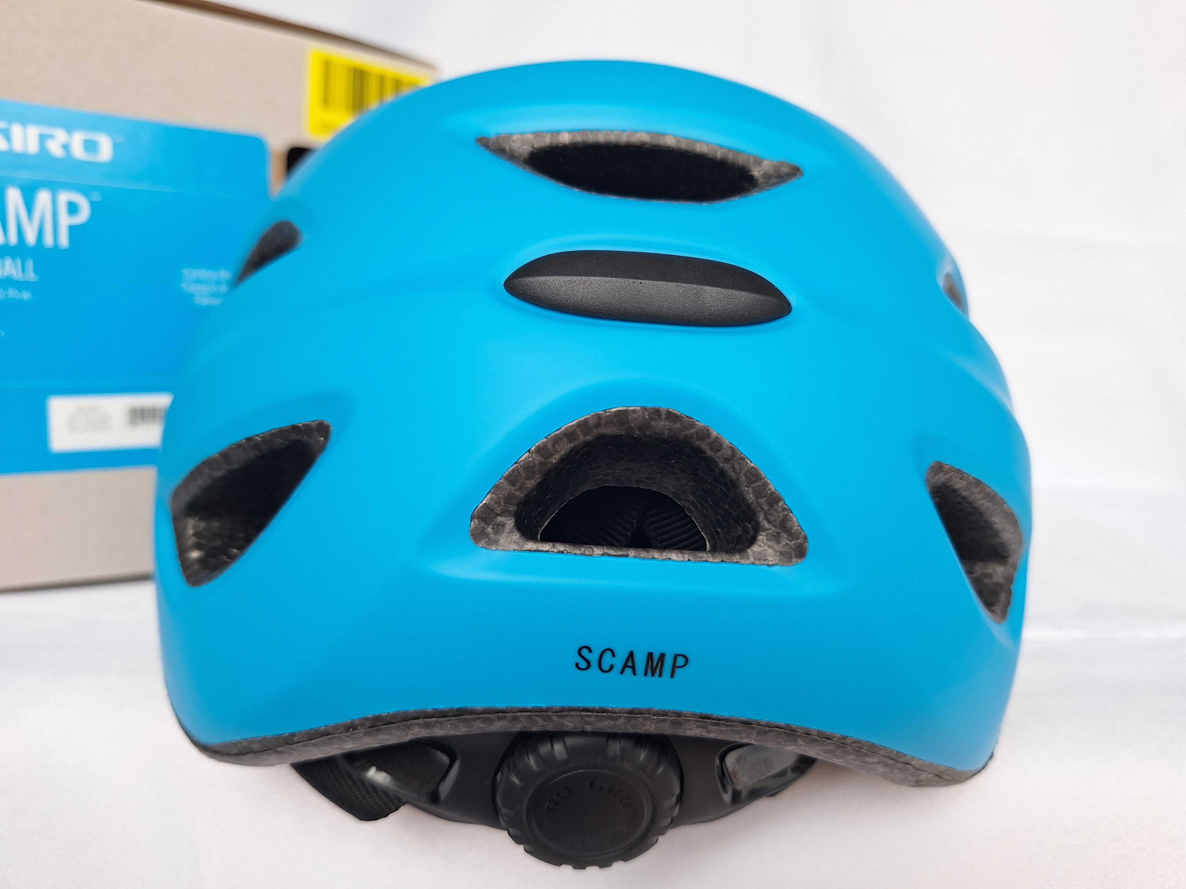 Kask rowerowy dziecięcy Giro Scamp Mat Blue Lime S 49-53cm