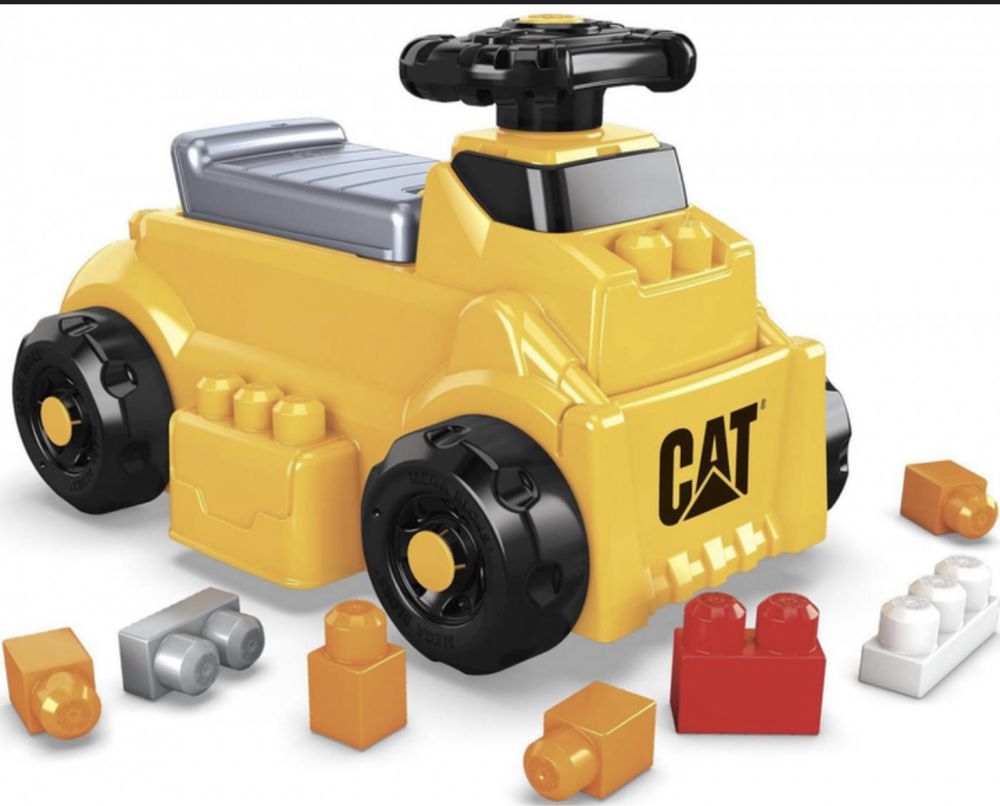 Машинка-конструктор толкатор Mega Bloks CAT