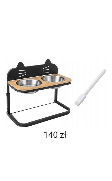 Miski na stojaku dla psa Miska dla psa zestaw 2x 0,7L