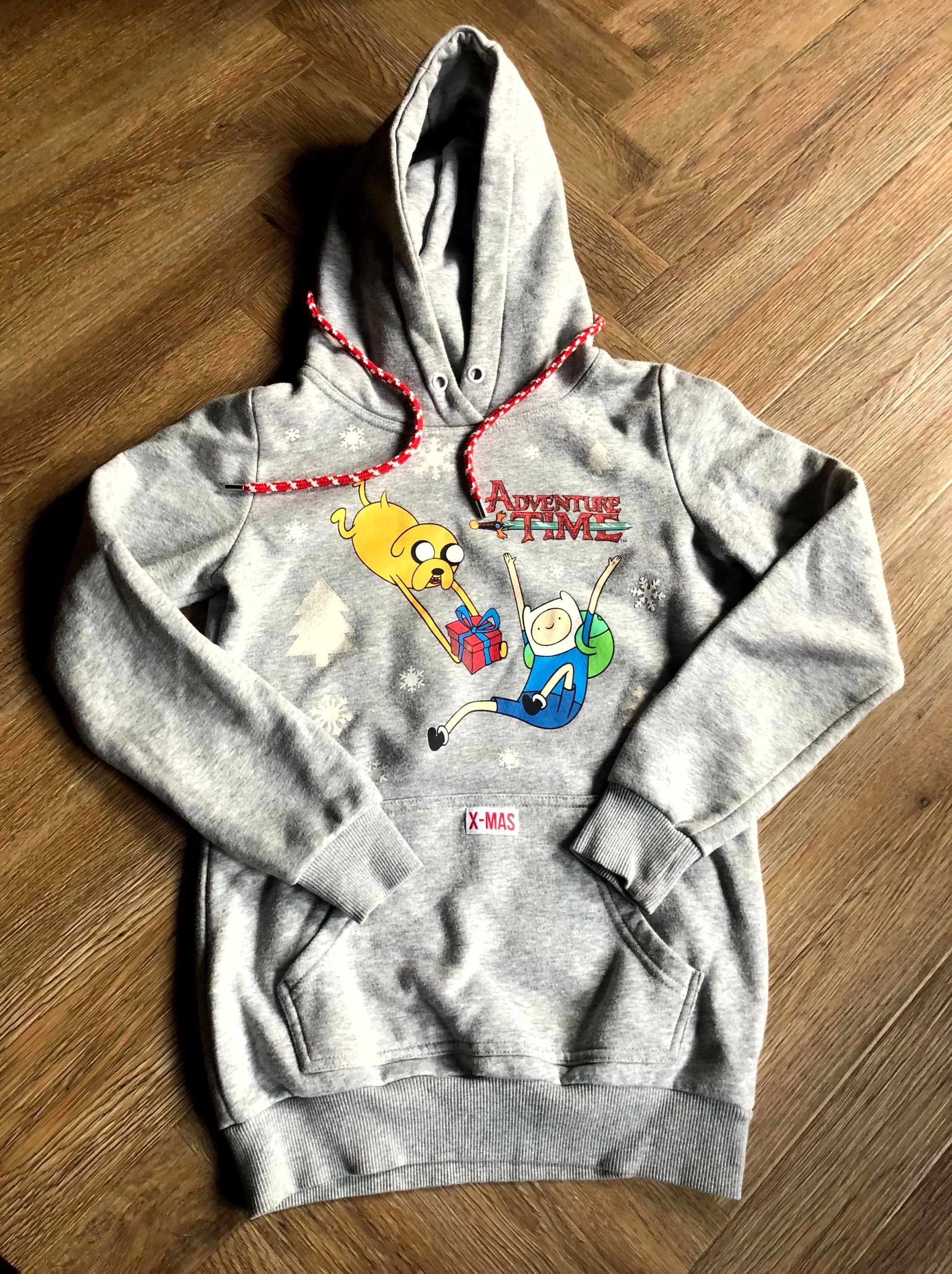 Cropp Adventure Time świąteczna bluza z kapturem S 36 BDB