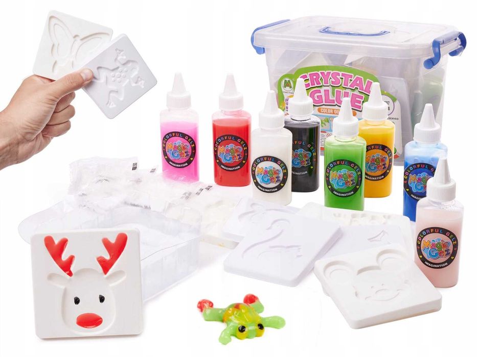 Slime zel 3D crystal glue zestaw kreatywny dla dzieci 26 elementow