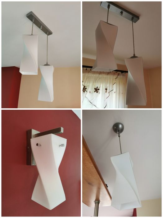 Komplet żyrandole/ kinkiet/ lampa wisząca