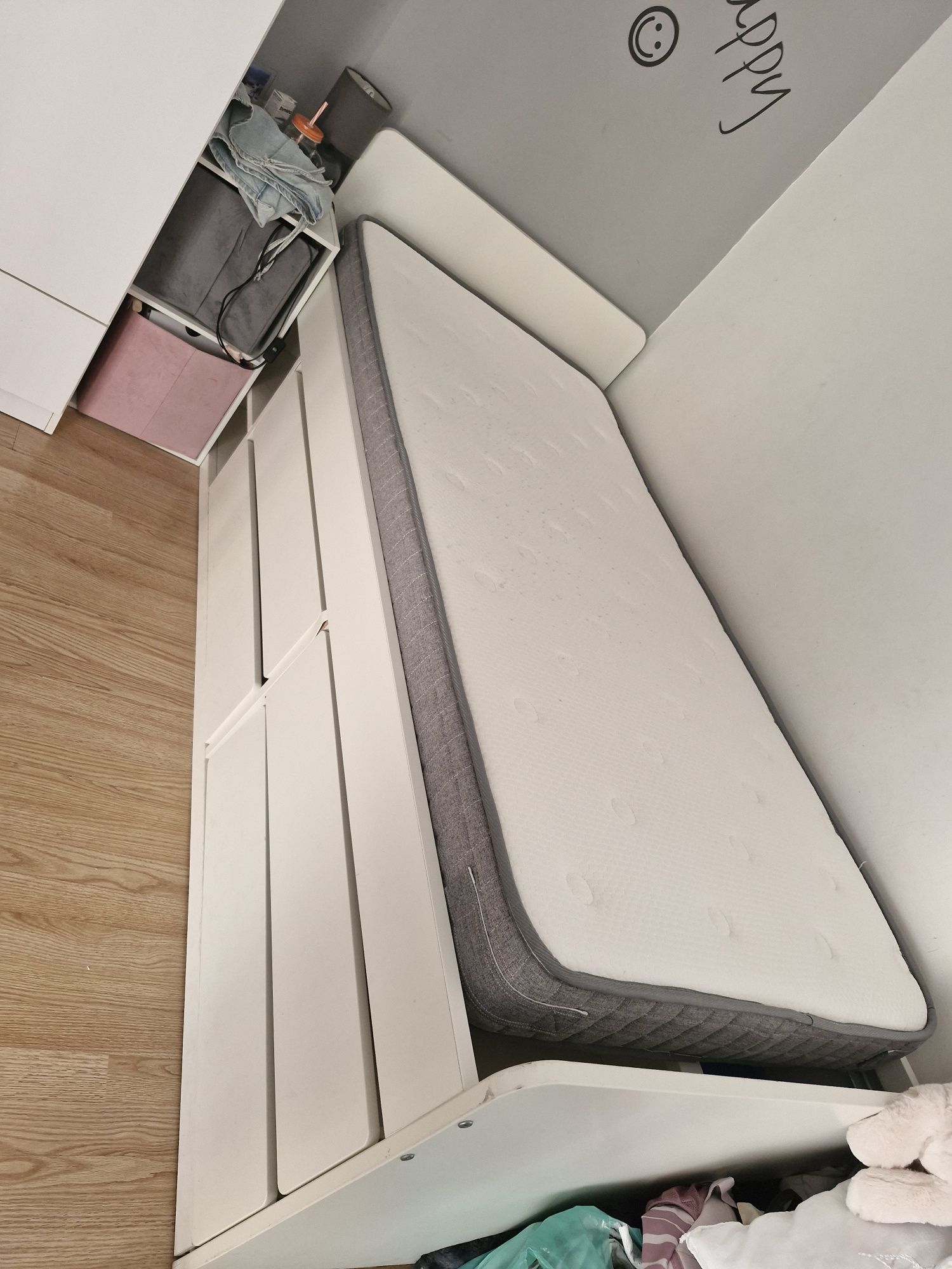 Cama solteiro c/ colchão e estrado
