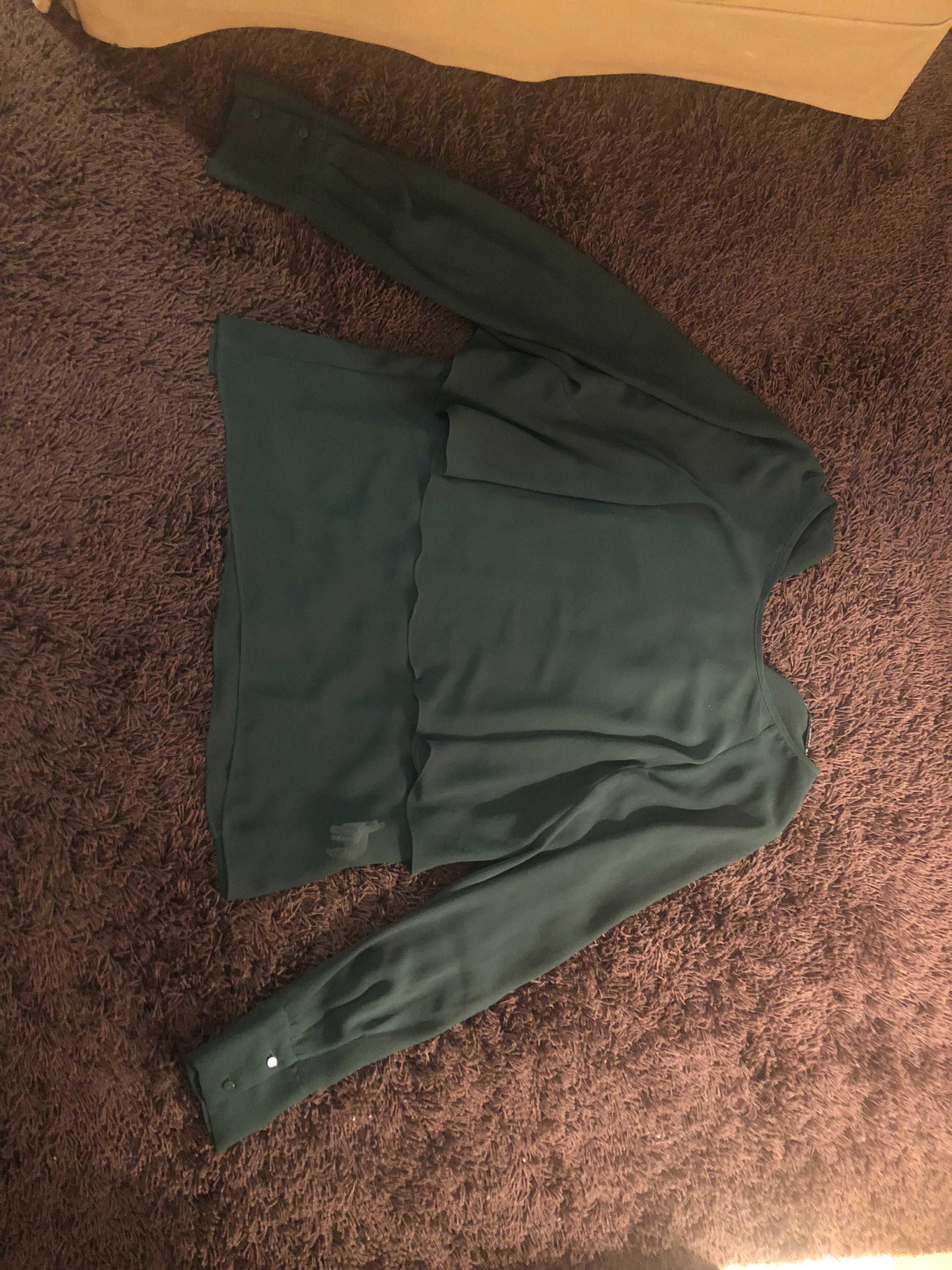 blusa verde zara tamanho s