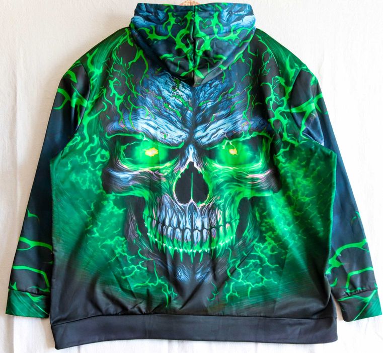 Чоловіче худі на Геловін Хелловін костюм Череп Скелет Зомбі 5XL-6XL