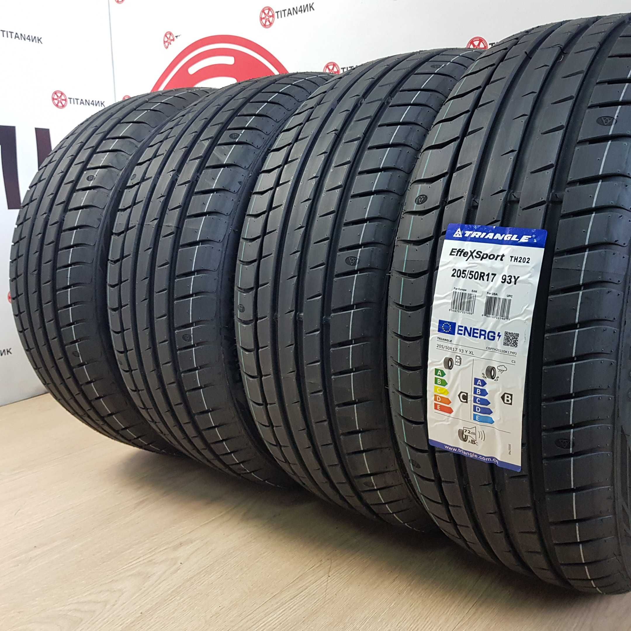 +4шт НОВІ Шини літні 205/50 R17 TRIANGLE EffeXSport колеса 17 23рік