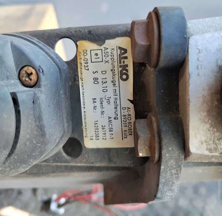 Hak holowniczy Fiat Ducato camper Burstner do osi AL-KO A50 X