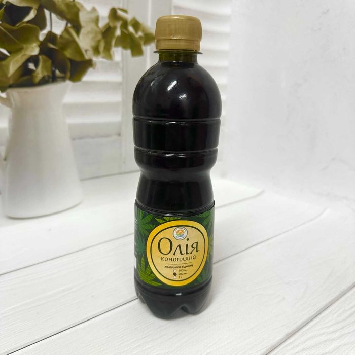 Конопляна олія холодного віджиму 1 л ПЕТ