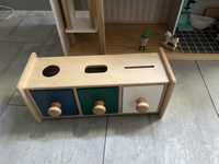 Drewniane szuflady Montessori szufladki oraz klocki magnetyczne