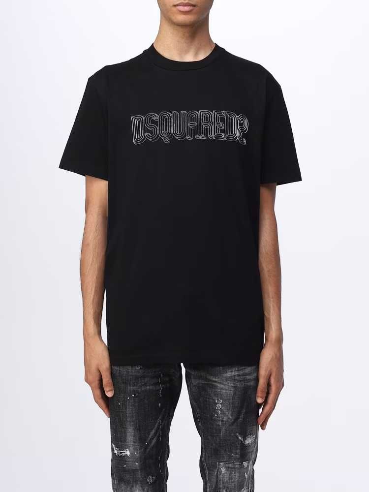 DSQUARED2 włoski t-shirt koszulka męska 3D BLACK -50%