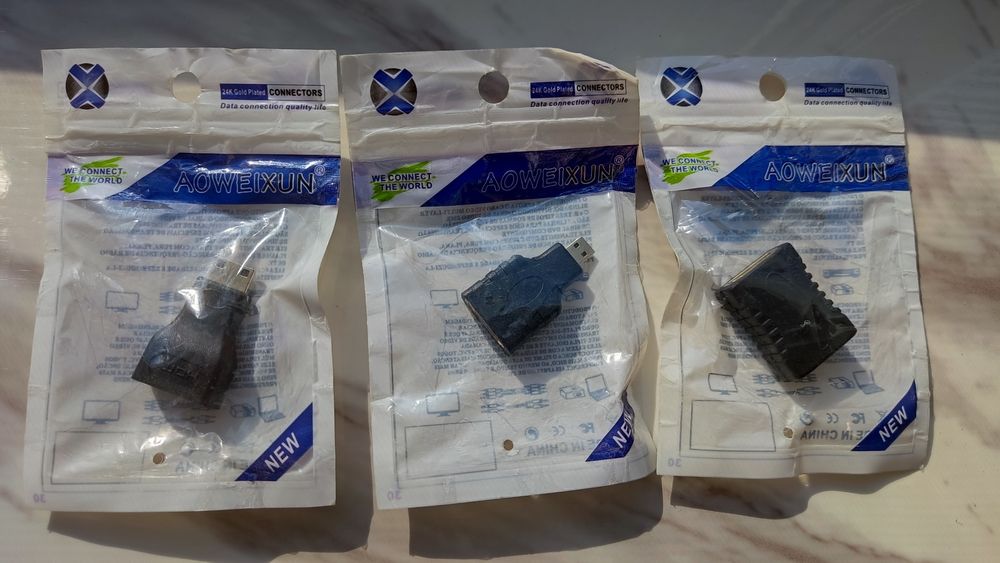 Перехідник micro HDMI mini HDMI HDMI F