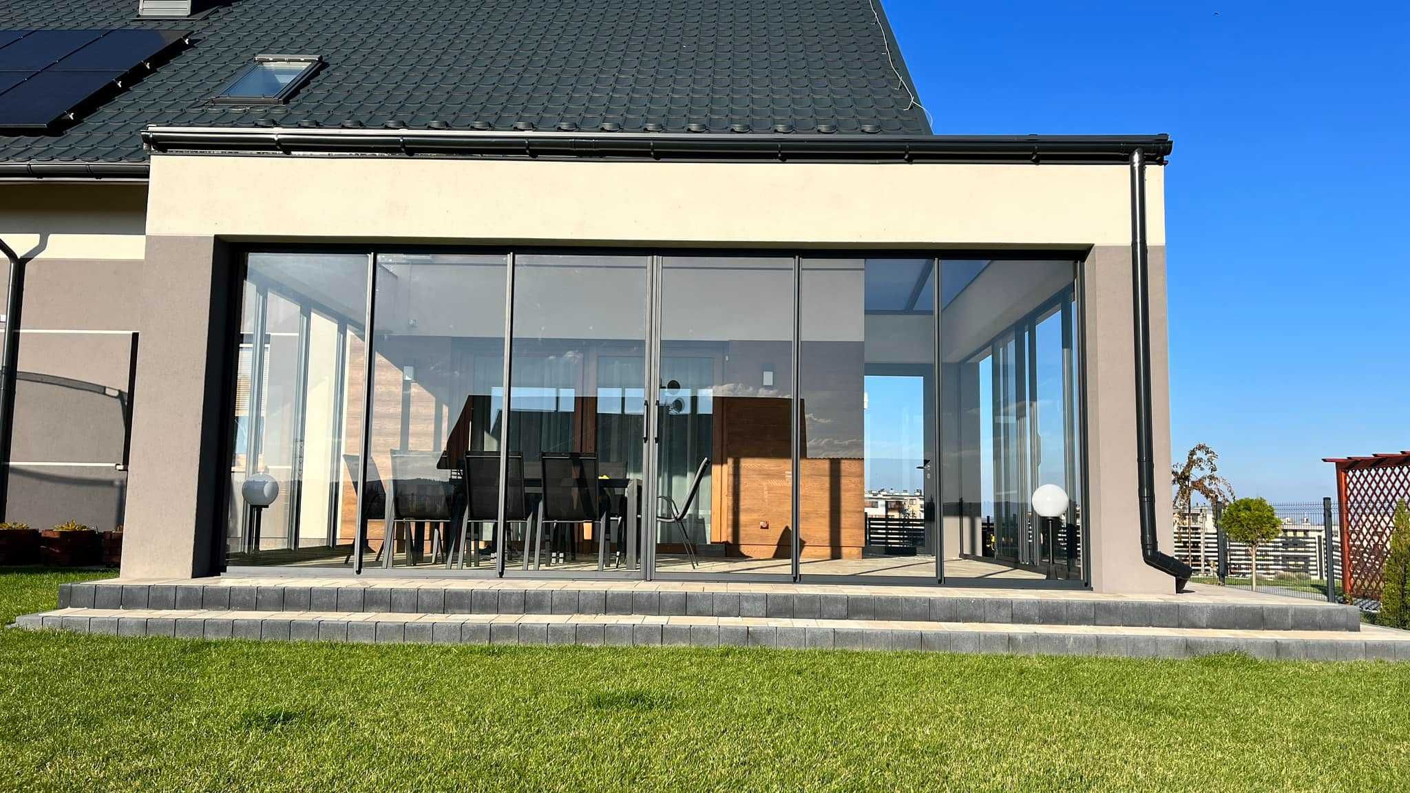 Nowoczesna Zabudowa Tarasu Zadaszenie Pergola, Oranżeria, ogród zimowy