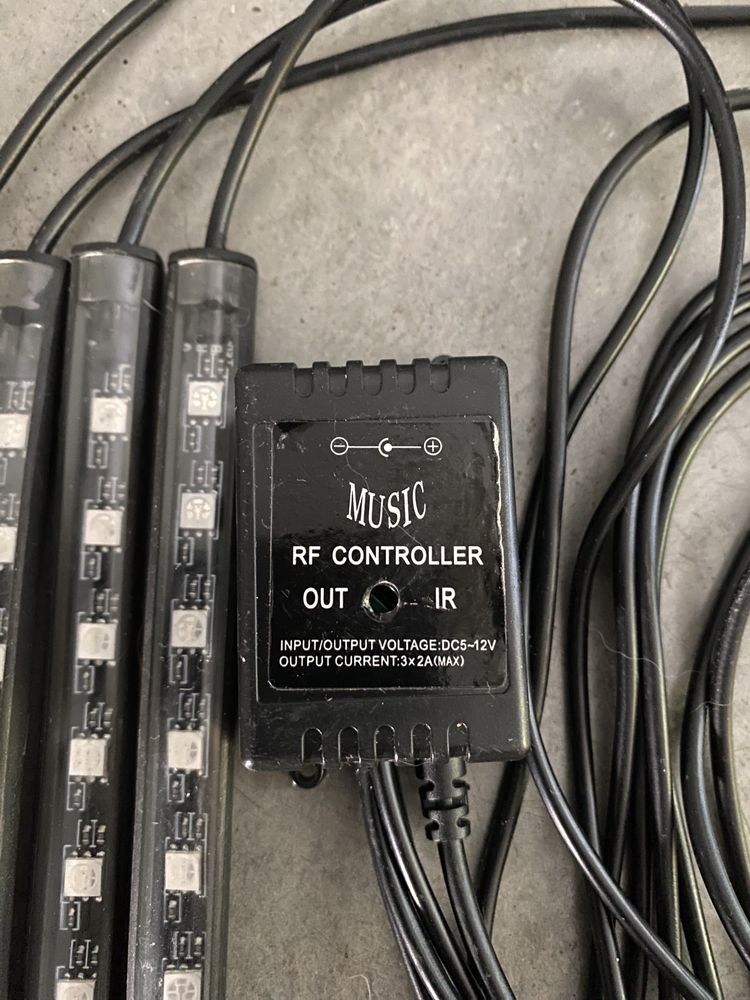 car audio NEONY LED do rytmu muzyki x4 taśmy do auta lub pod samochód