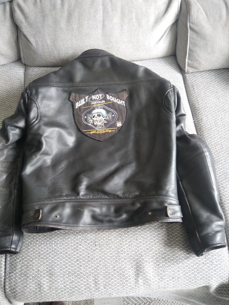 Blusão cabedal motard casa das peles