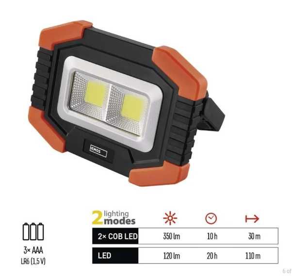 Lampa na biwak, uniwersalna,  LED COB 350 lm
