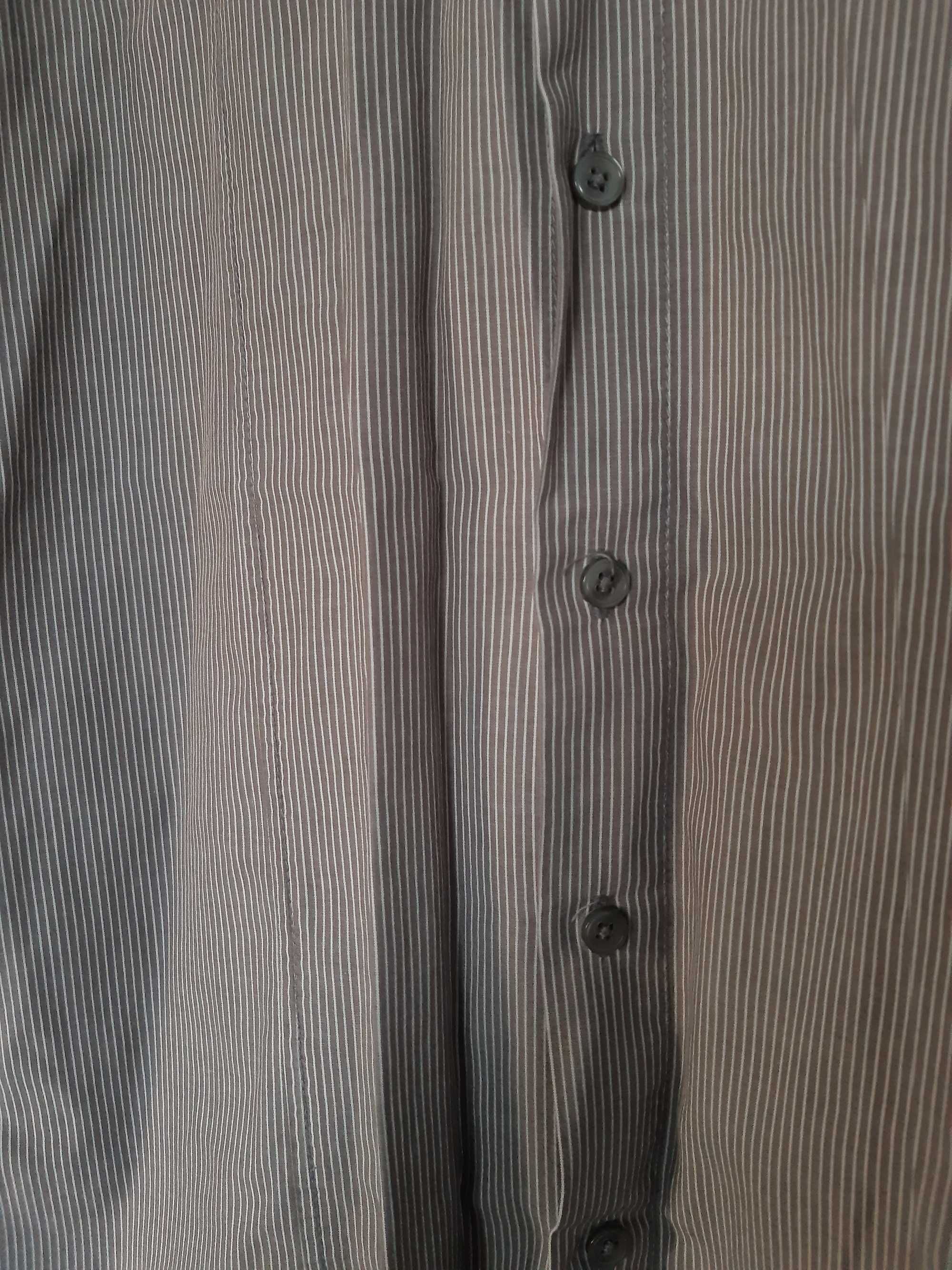 Elegancka koszula w szare paski Reserved