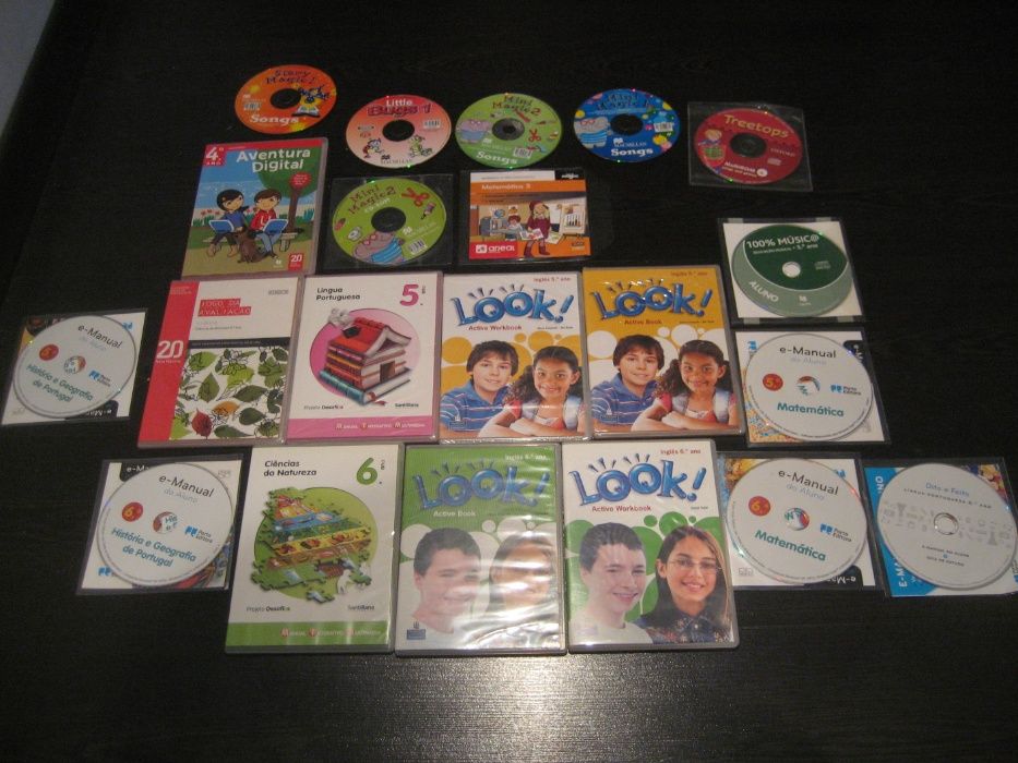 Manuais escolares interativos 3º 4º 5º 6º ano várias disciplinas