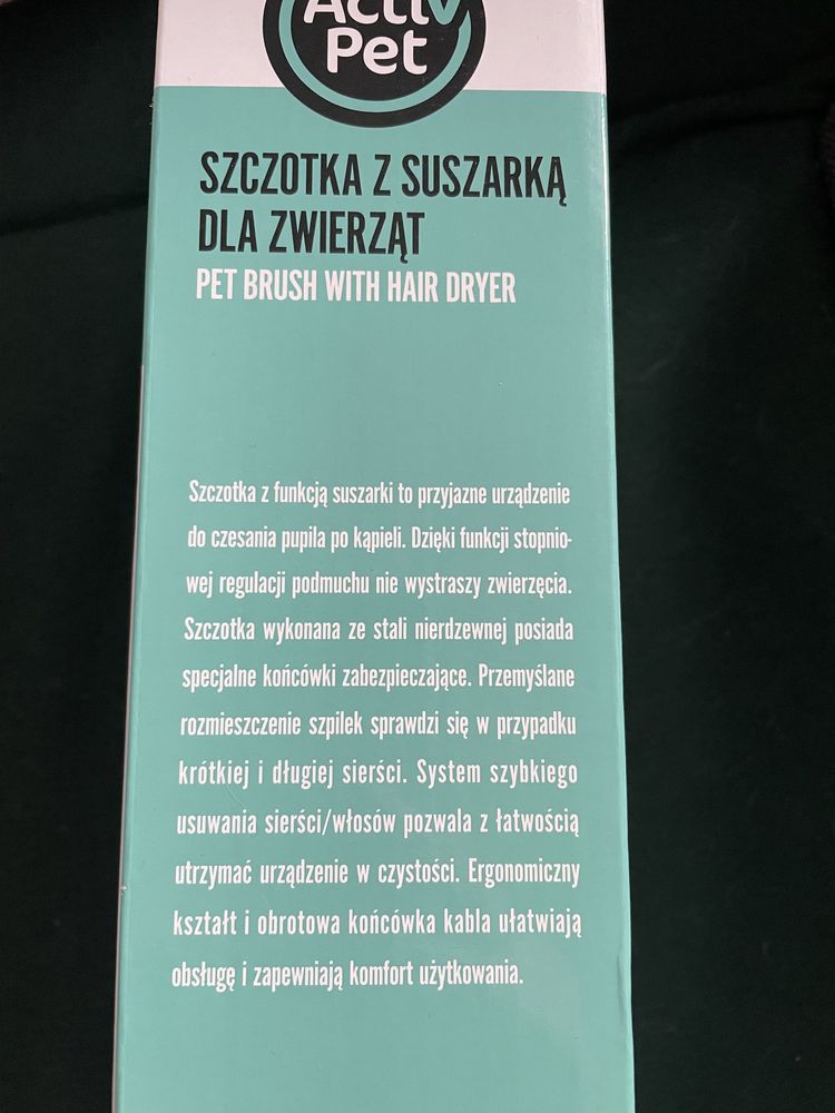 Szczotka z szuszarką dla zwierząt