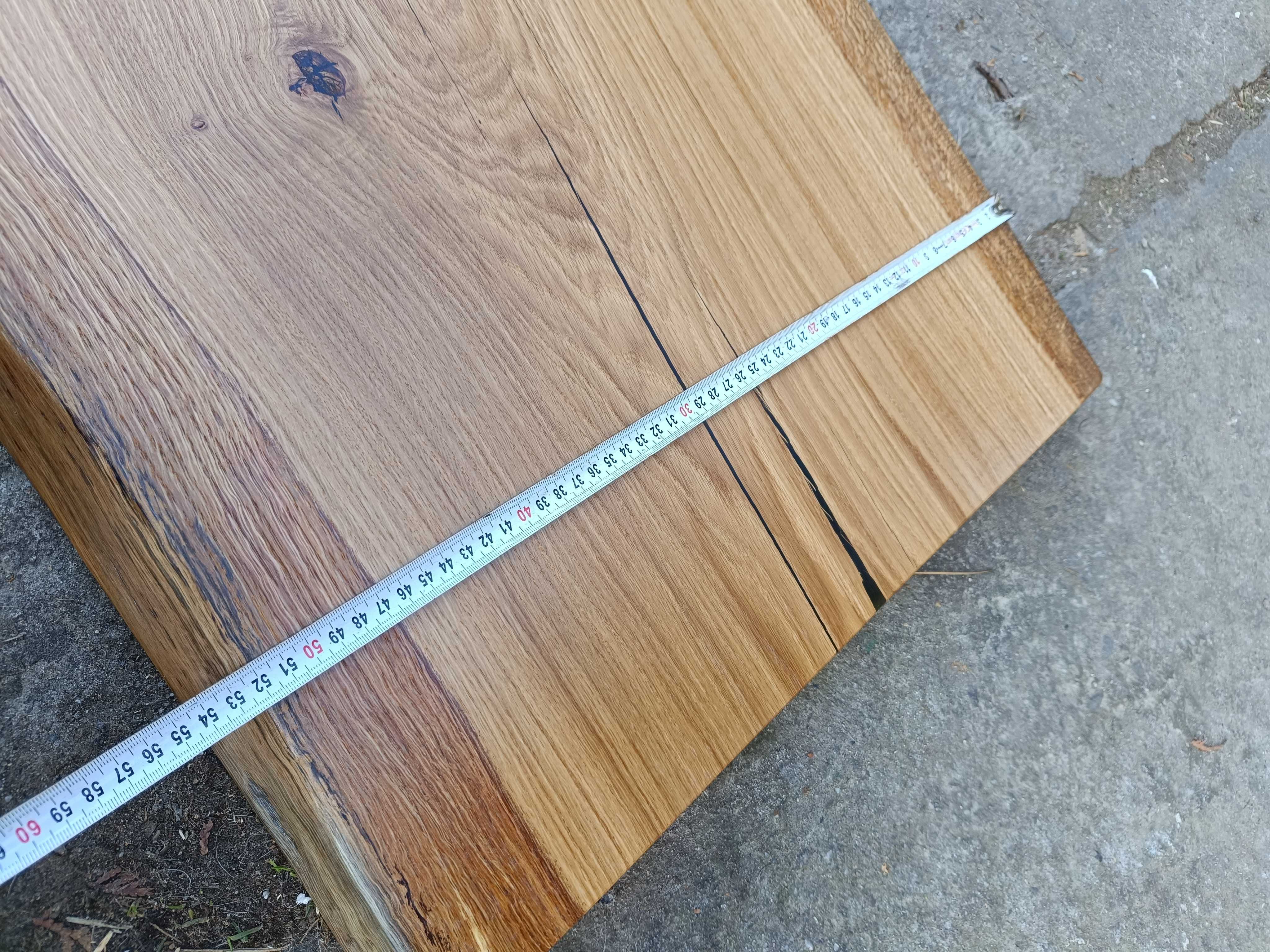 Blat dębowy pod umywalkę , Live Edge dekoracja do wnętrz monolit