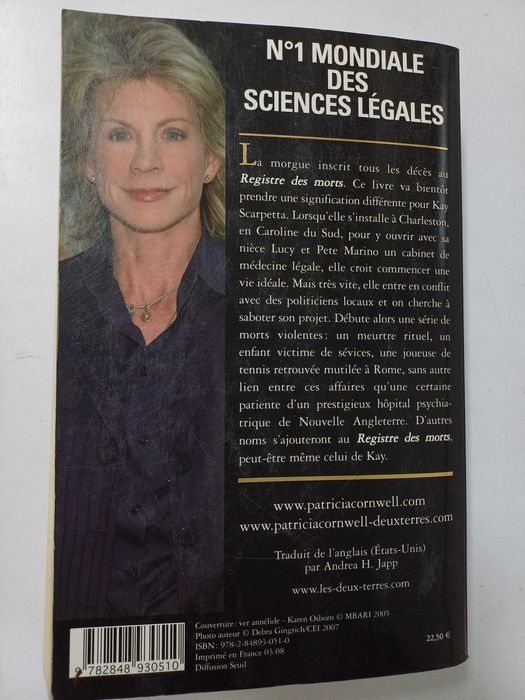 Patricia Cornwell - Registre des morts
