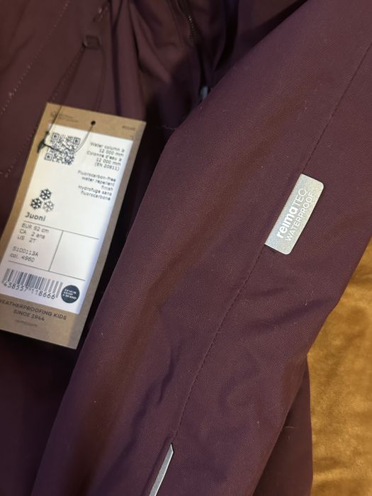 Напівкомбінезон , штани Reimatec Juoni бордові р92 +6 (98)