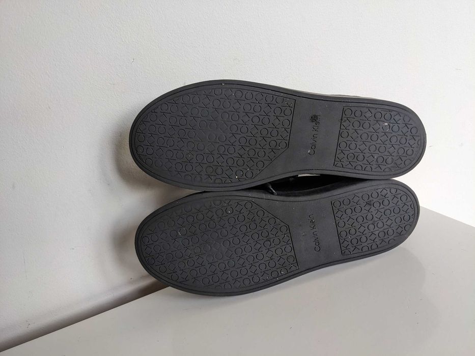 Męskie skórzane sneakersy Calvin Klein Low Top Lace Up, rozmiar 44