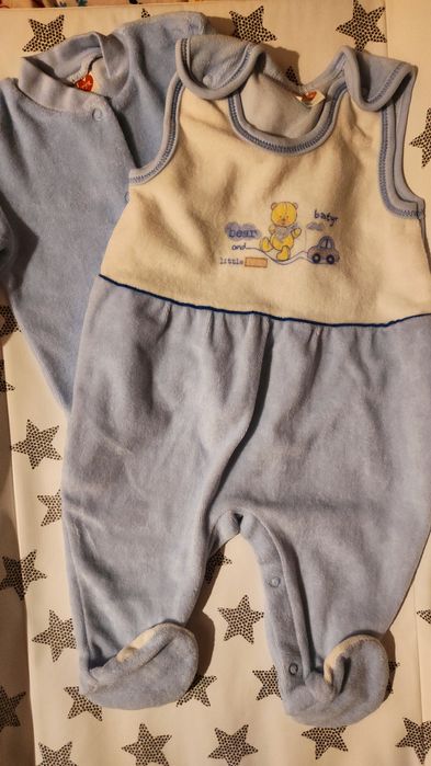 Ciepłe spioszki z kaftanikiem rozmiar 68