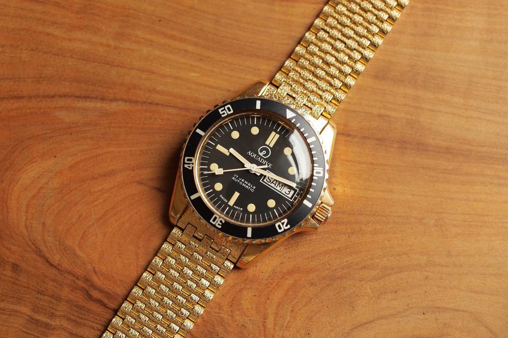 AQUADIVE Automatic z początku lat 80-tych Monnin Brevet 503.305 M.R.P.