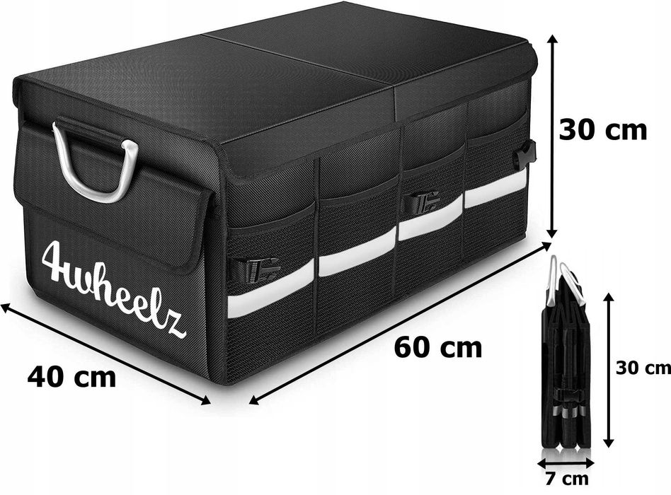 Składana Torba do Bagażnika 60 cm – Organizer Wodoodporny Samochodowy
