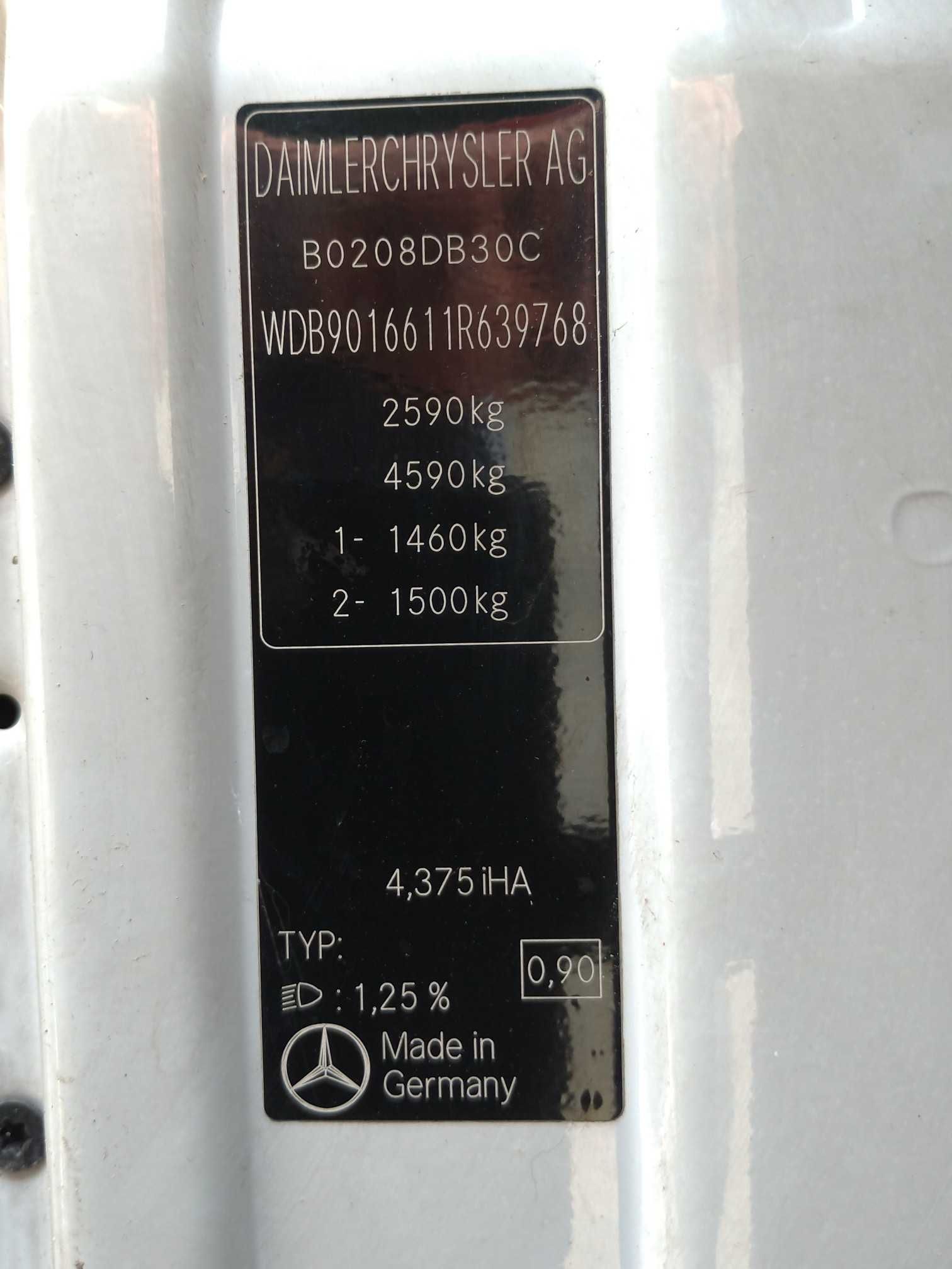 Eixo traseiro diferencial Mercedes Sprinter 208CDI 2005 (W901). 35:8