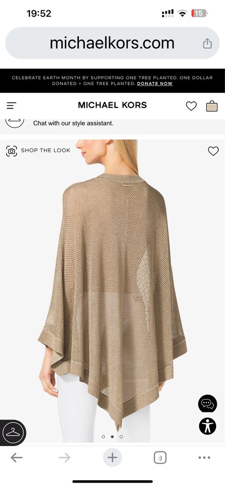 Michael Kors złote poncho, nowe