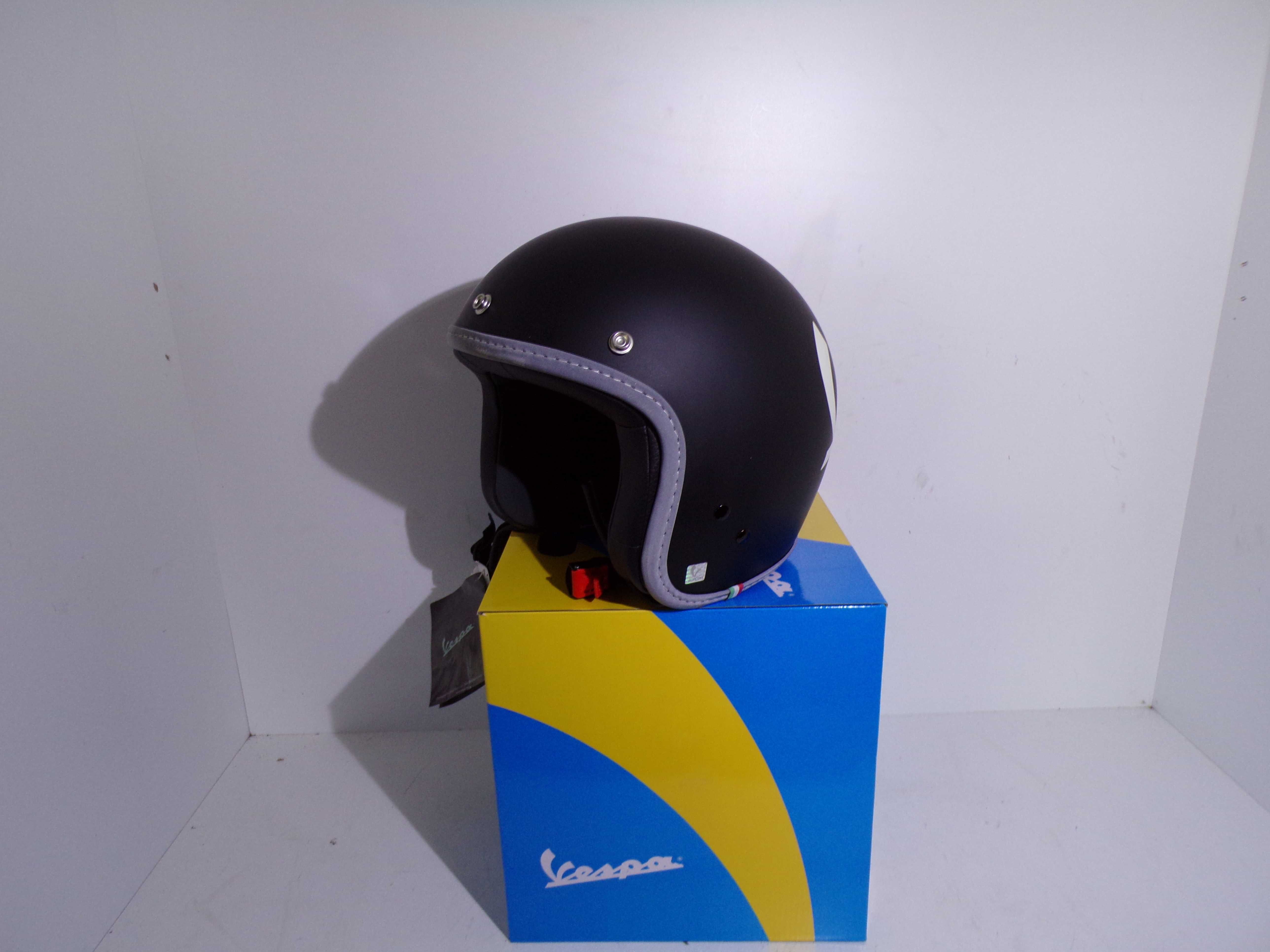 VESPA Kask Otwarty Czarny Mat BLACK MAT Typu *JET* Roz. XL Oem.