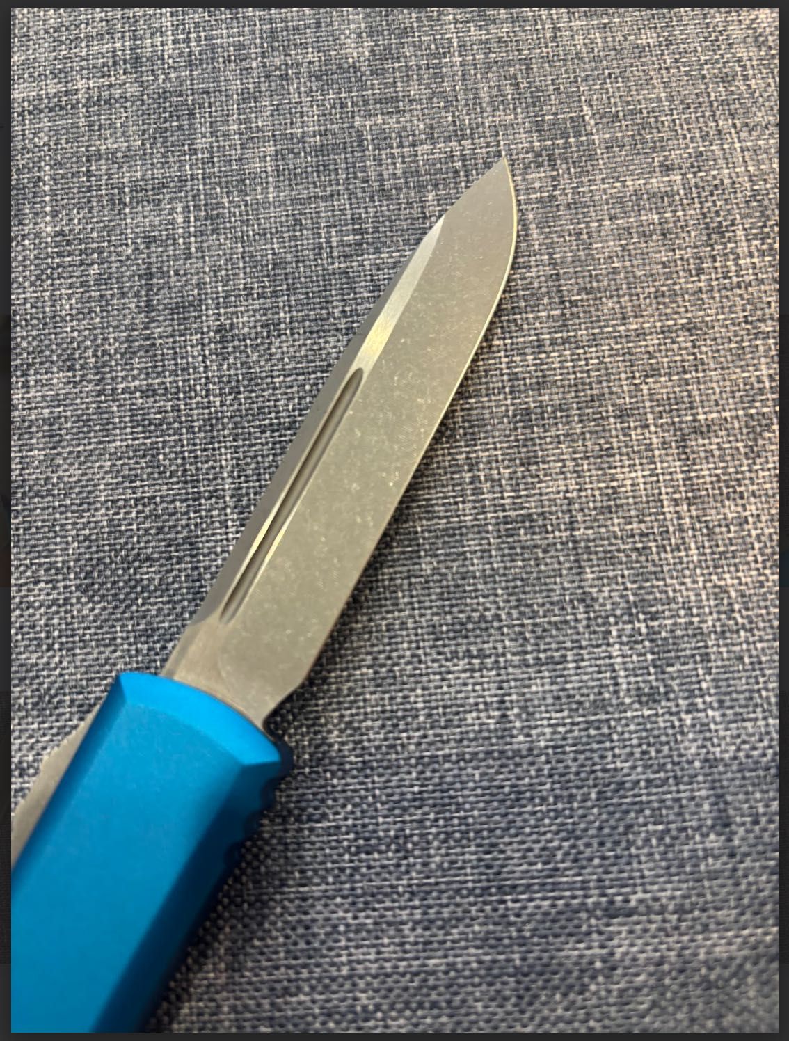 Microtech Ultratech Drop Point Apocalyptic Blue - топовий викидний ніж