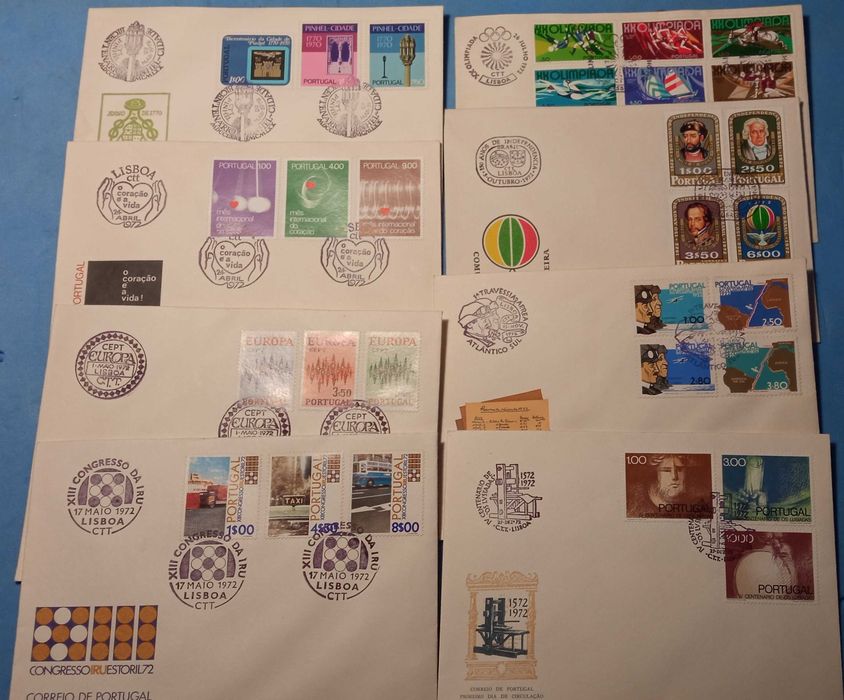 Envelope subscrito com selos