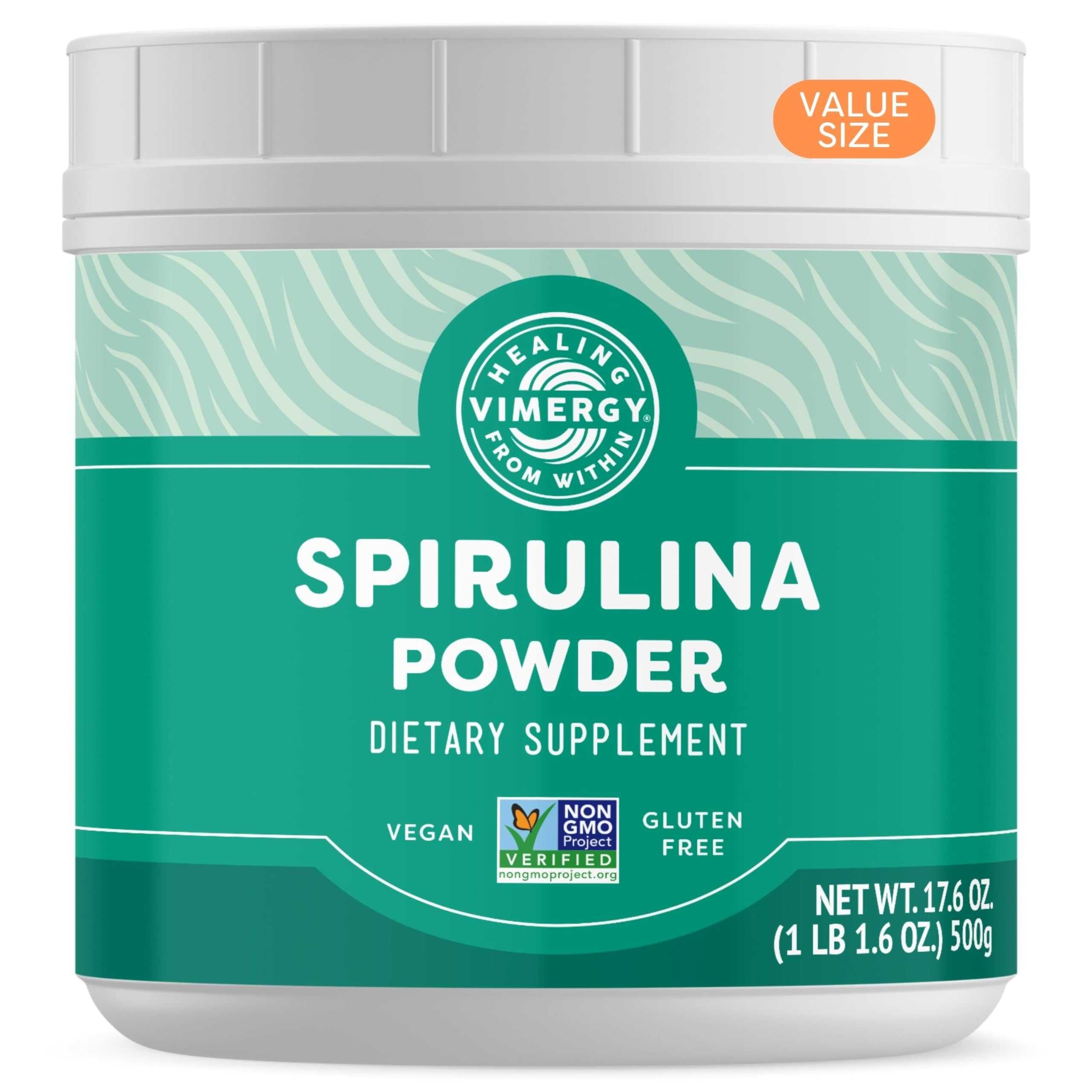 Vimergy Spirulina Powder Спирулина, 166 порций, 500 г БАДЫ