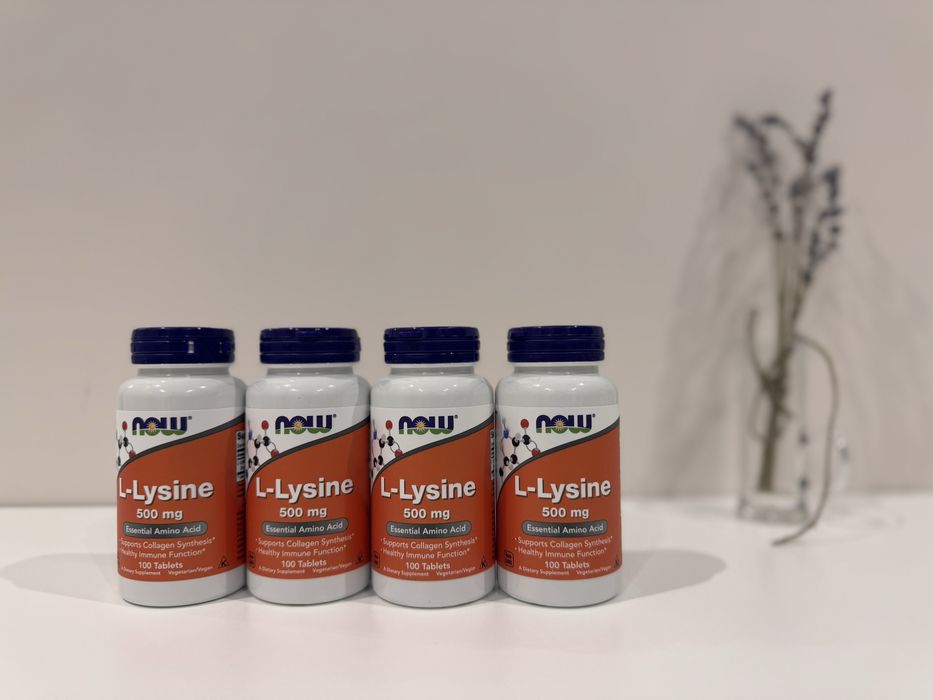 NOW Foods, L-лізин, лизин лізін L-lysine, 500 мг, 100 таблеток