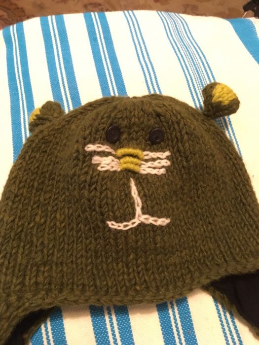 Original gorro lã criança, com fleece por dentro