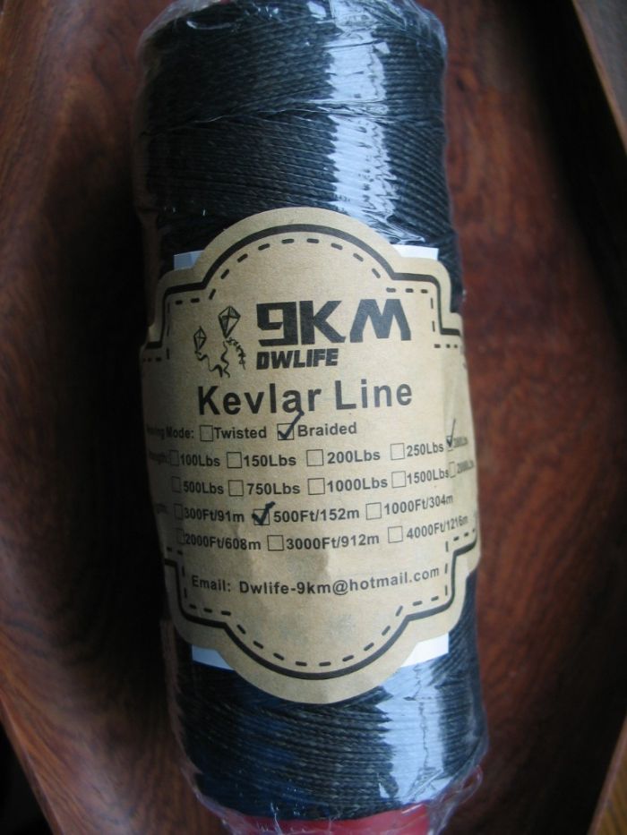 Linka kewlarowa lina kevlar aramid do łuk latawiec nóż model kevlarowa