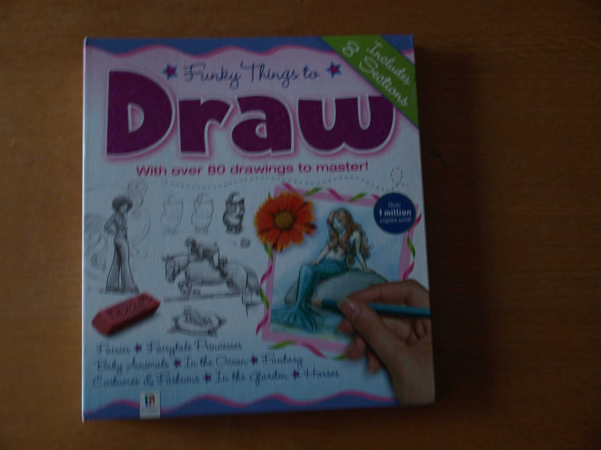 Książka samouczek do nauki rysowania dla dzieci str 192 wym 29x26 cm.