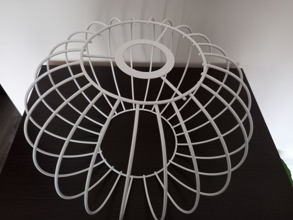 Klosz abażur biały ażurowy