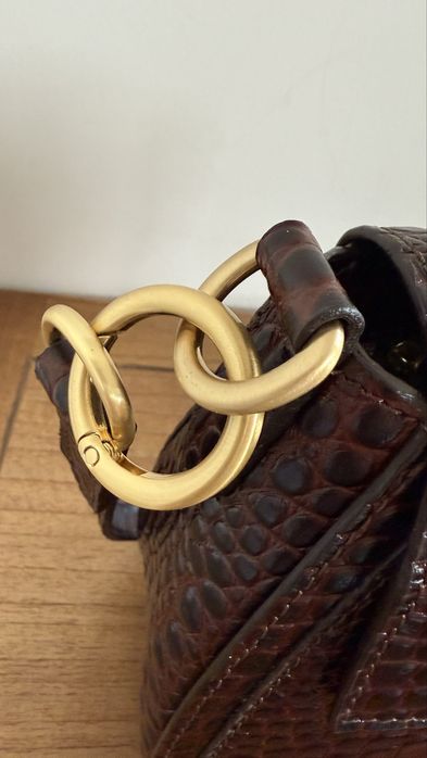 Daag nowa Olivia braz croco z paskiem o szer. 3 cm