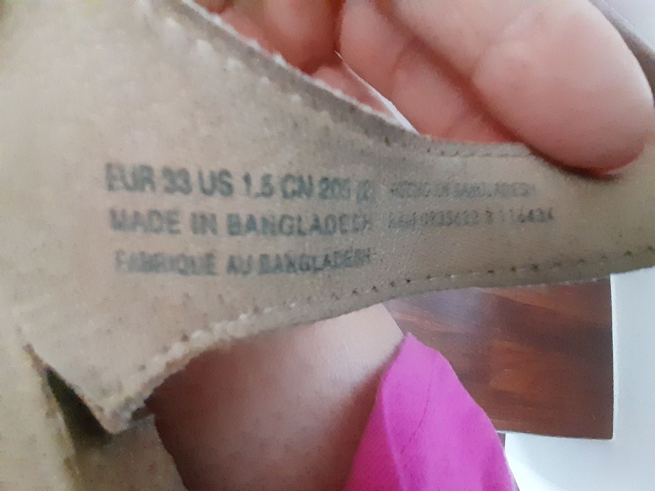 Sandały H&M rozmiar 33  skórzane